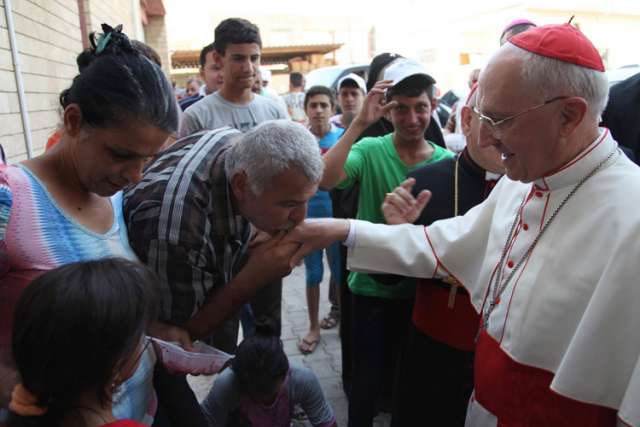Pope Francis hears of hopes and trials of the displaced in Iraq