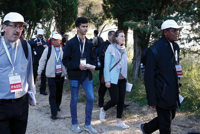 Bishops, young people walk the Francigena Way to St. Peter's on pilgrimage of faith