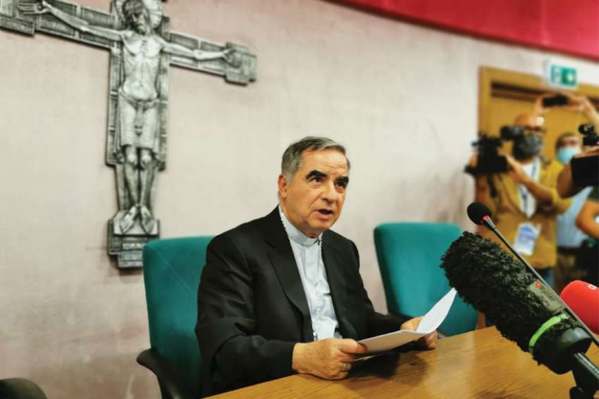 Becciu denies interfering in Pell trial