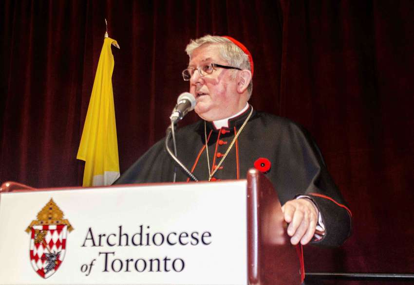 Beware of 'false mercy' in helping to end a life, Cardinal Collins tells annual dinner audience
