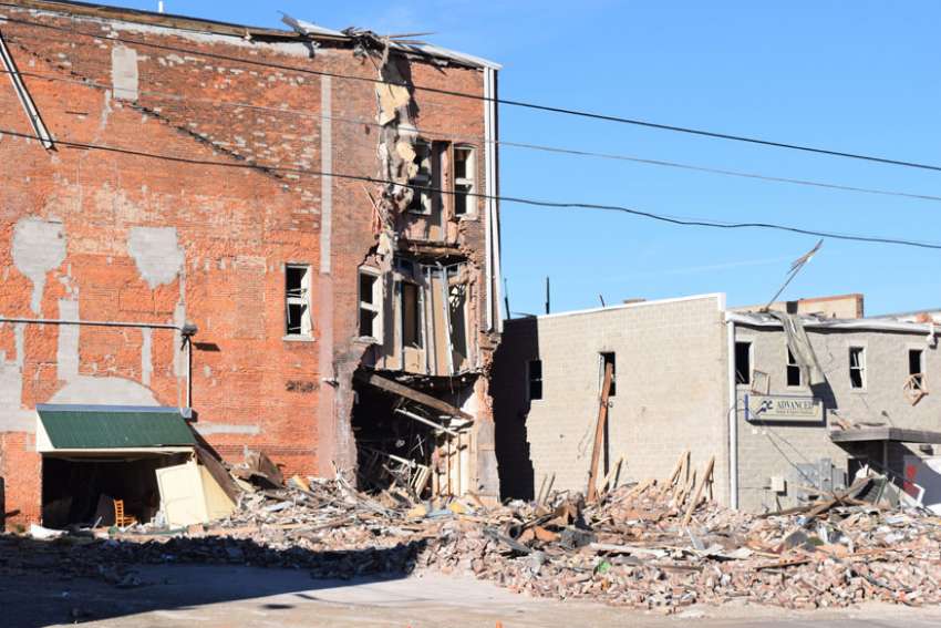 Parish thankful after natural gas explosion damaged church and other buildings