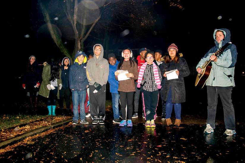 Student carollers get life lessons outside of class