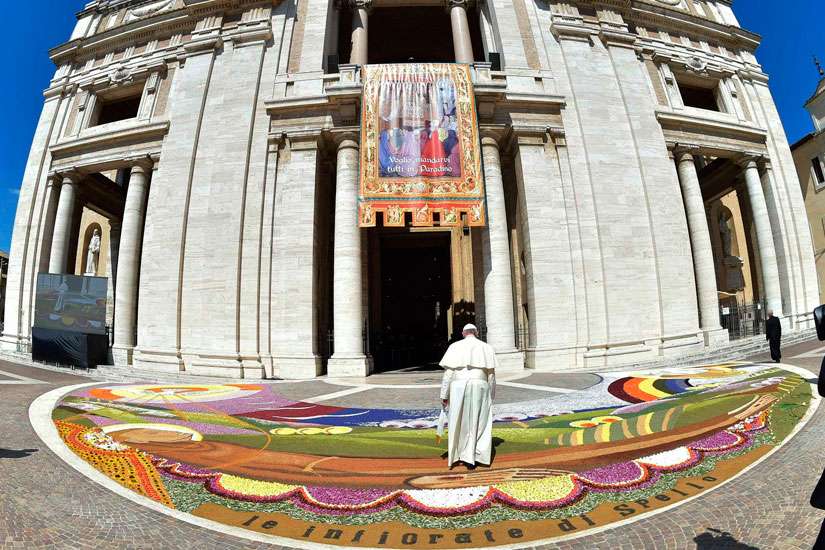 Forgive others and find peace, Pope says during brief visit to Assisi
