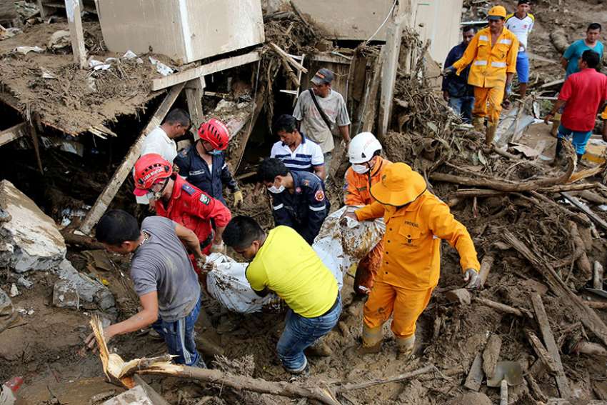 Bishop asks for aid after chaos of Colombia landslide