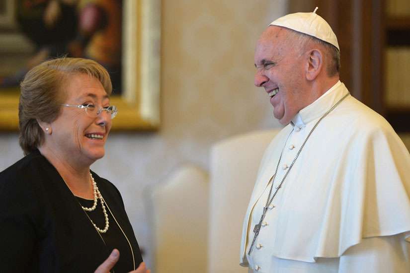 Pope Francis meets Chilean president amid debate over easing tough abortion law