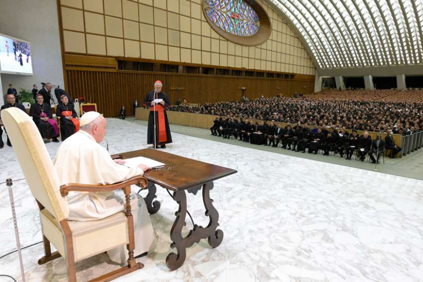 The devil enters through pornography, Pope Francis tells young priests, seminarians