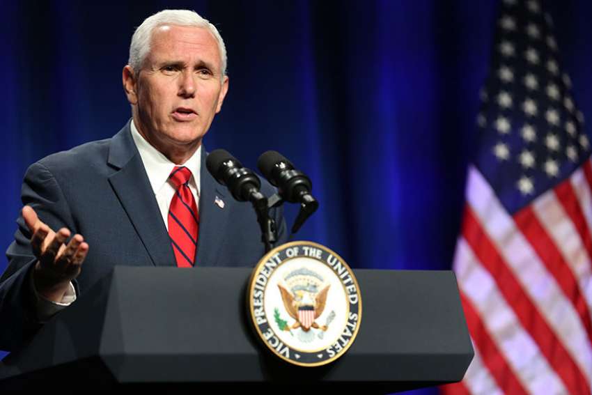 Pence defends Trump as a champion of Catholic values at prayer breakfast