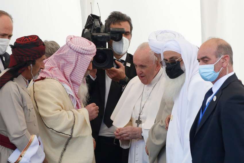 Hostility, violence are 'betrayals' of religion, Pope Francis says in Iraq