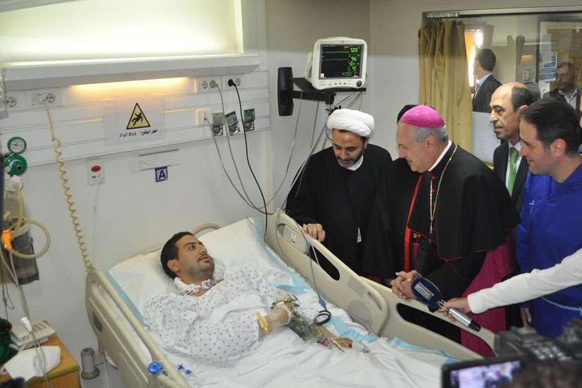 Lebanon's nuncio visits Muslim bomb victims, stresses nation's diversity