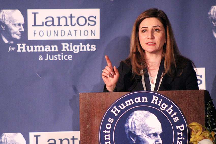 Collecting human rights prize, Yazidi lawmaker calls travel ban ‘unfair’