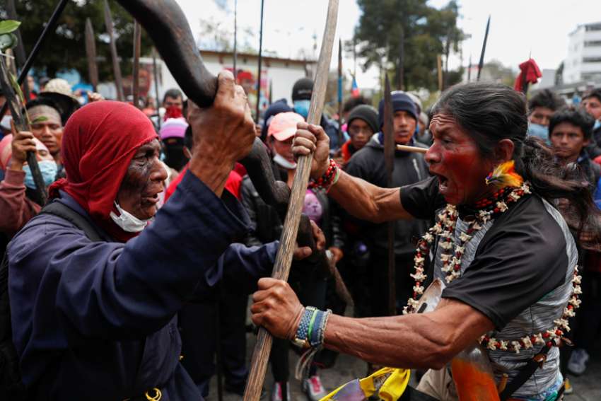 Protests in Ecuador draw eyes of synod participants