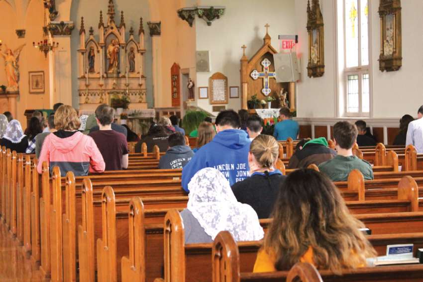 Our Lady Seat of Wisdom students kick off the year in prayer