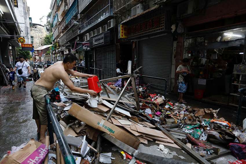 Parishes in Macau, hit by two typhoons, hold special Masses