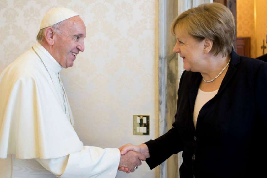 Pope Francis, German Chancellor discuss need to fight poverty, hunger