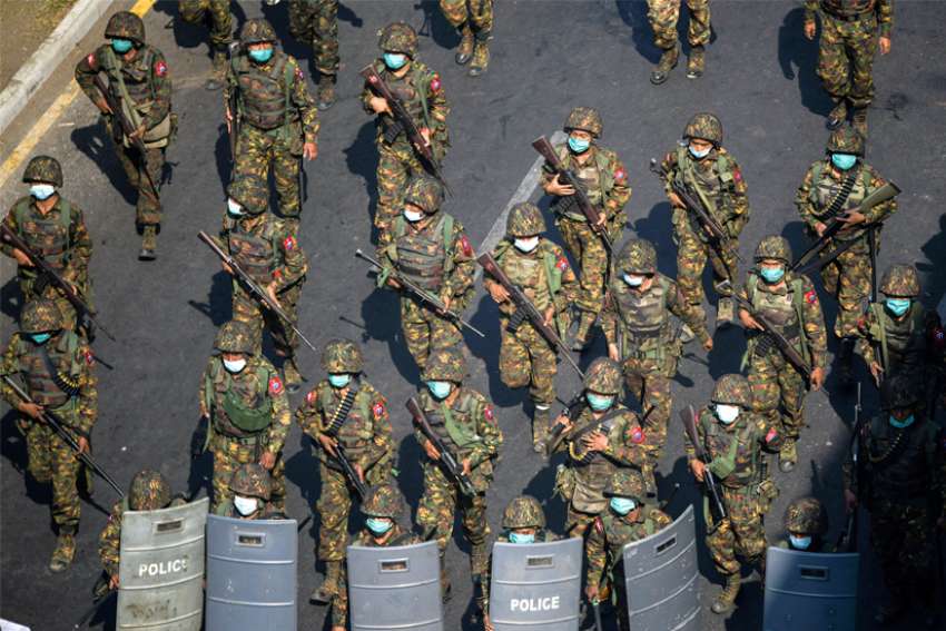 Soldiers storm Myanmar cathedral