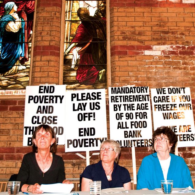 Freedom 90 union demands food banks be wiped out