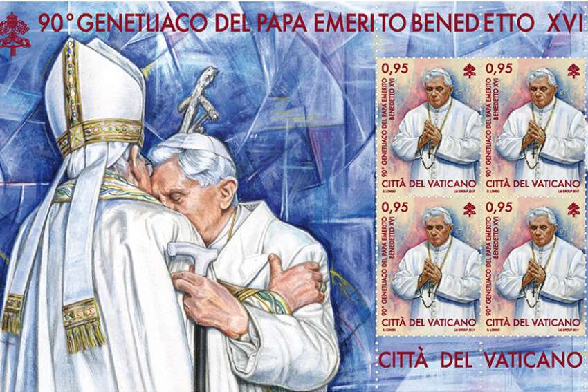 Vatican stamps mark Pope Benedict's birthday, Fatima apparitions