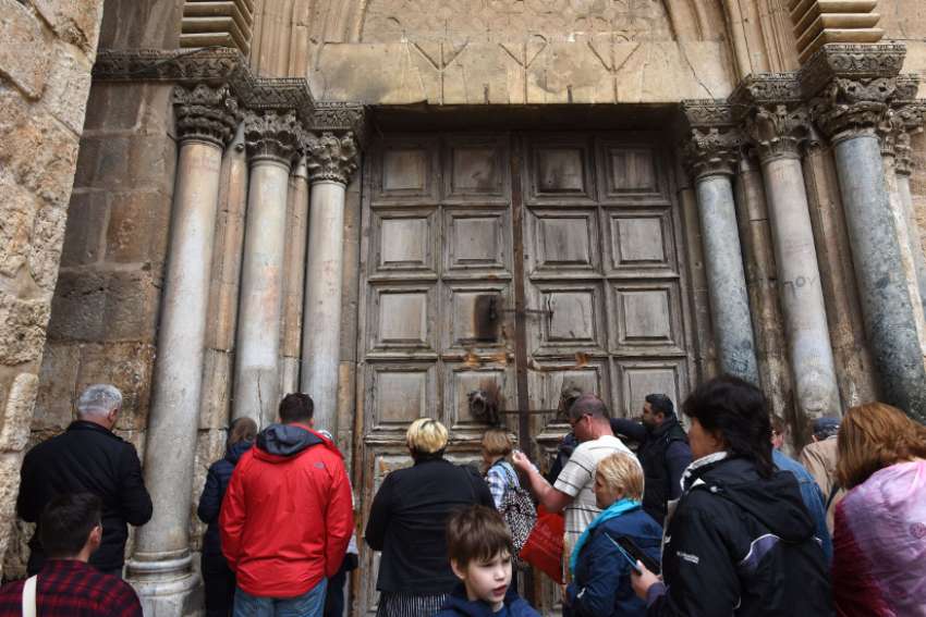 Christianity's holiest site caught in tax protest