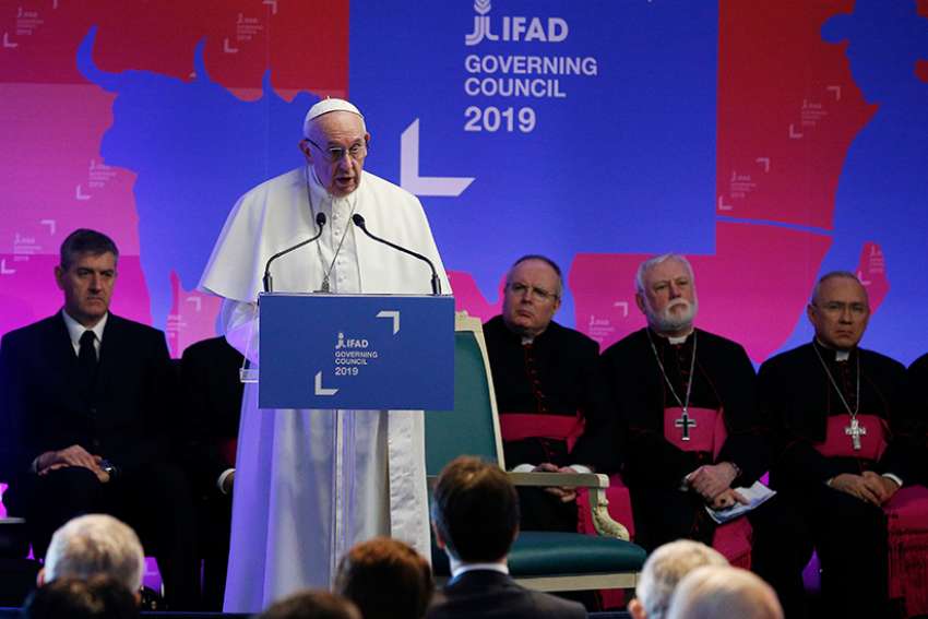 Pope encourages sustainable development in rural areas to eradicate poverty, hunger