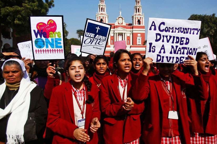 Indian Christians arrested during protest outside New Delhi cathedral