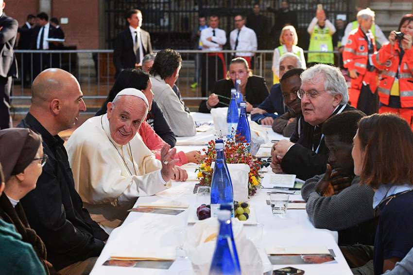 Two prisoners flee during a lunch with Pope Francis