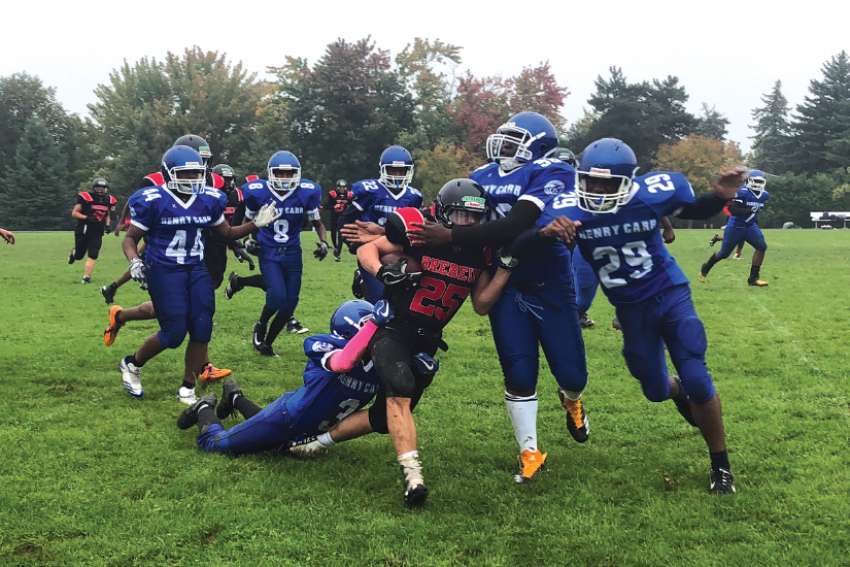 Brebeuf College celebrates first football season in 37 years