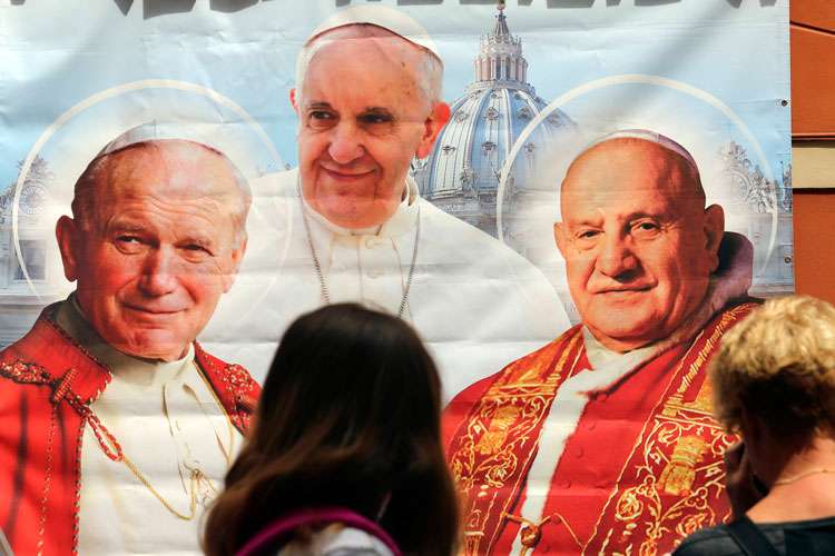 Pope says he hopes new saints will inspire church to fulfill mission