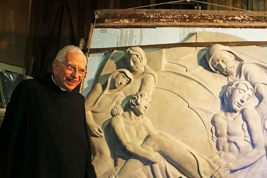 Prayer and work: Benedictine monk creates sculptures depicting Christ's life