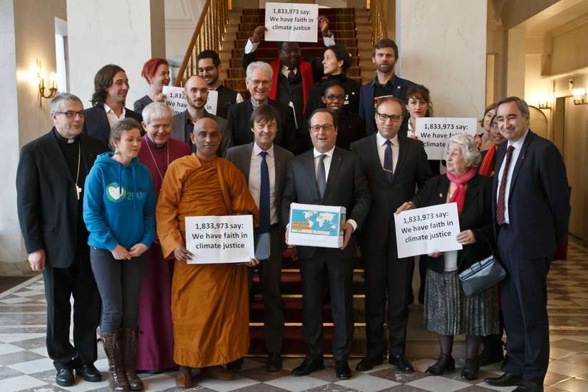 Faith groups meet Hollande, present requests for fair climate agreement