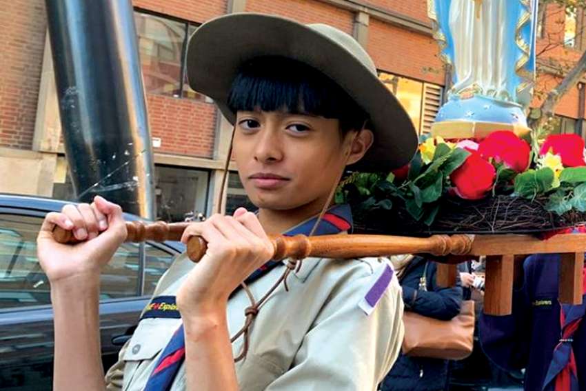 Teen helps build spiritual bouquet against pandemic