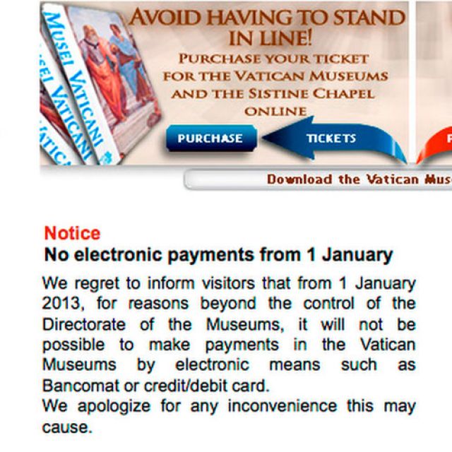 Vatican suspends acceptance of credit cards amid tension with regulator 