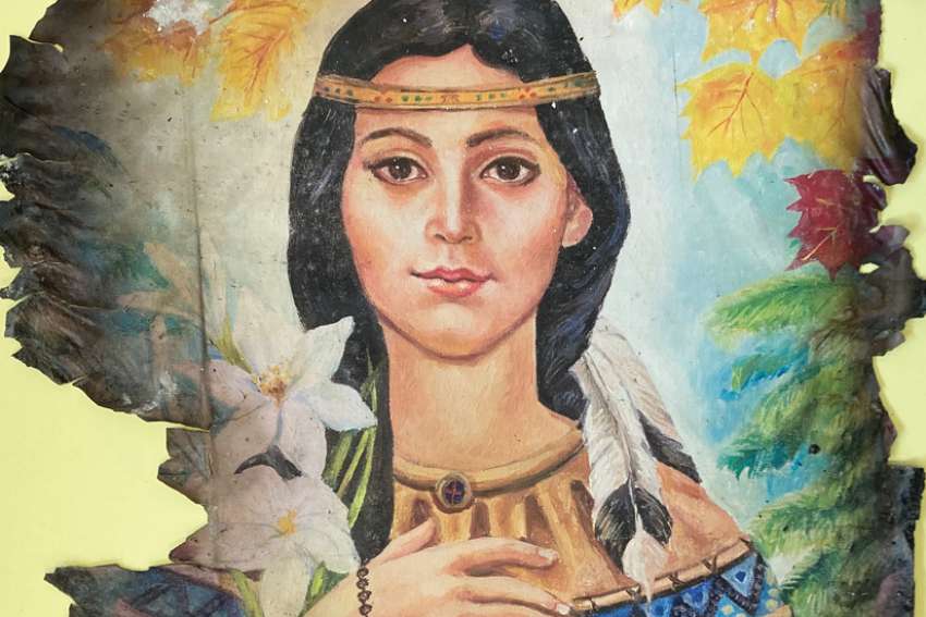 Portrait of St. Kateri survives devastating church fire on Easter Sunday