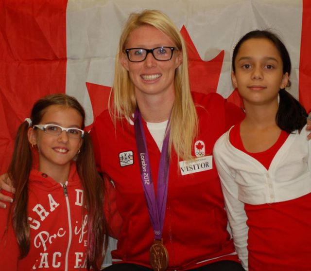 St. Raymond's gets an Olympic thrill with soccer star Melanie Booth