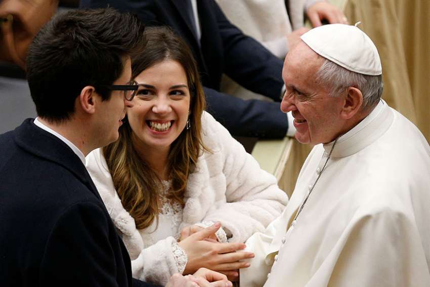 Celebrating marriage: Newlyweds look to Pope for blessings, strength