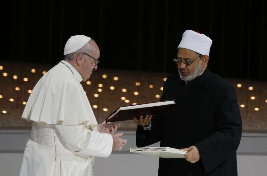 Pope urges religious leaders to cherish 'sacredness of every person'