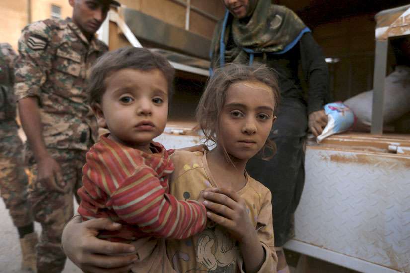 Pope invites Christians to pray for children in Syria