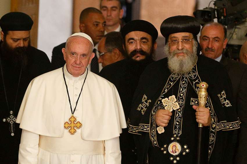Pope, Coptic patriarch honour martyrs, urge unity for peace