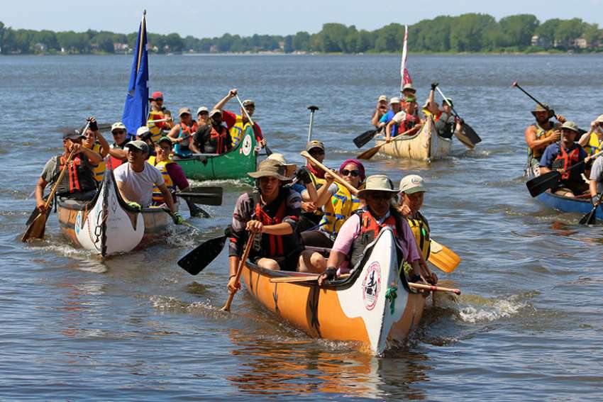 Canoe pilgrimage reaches its final shore