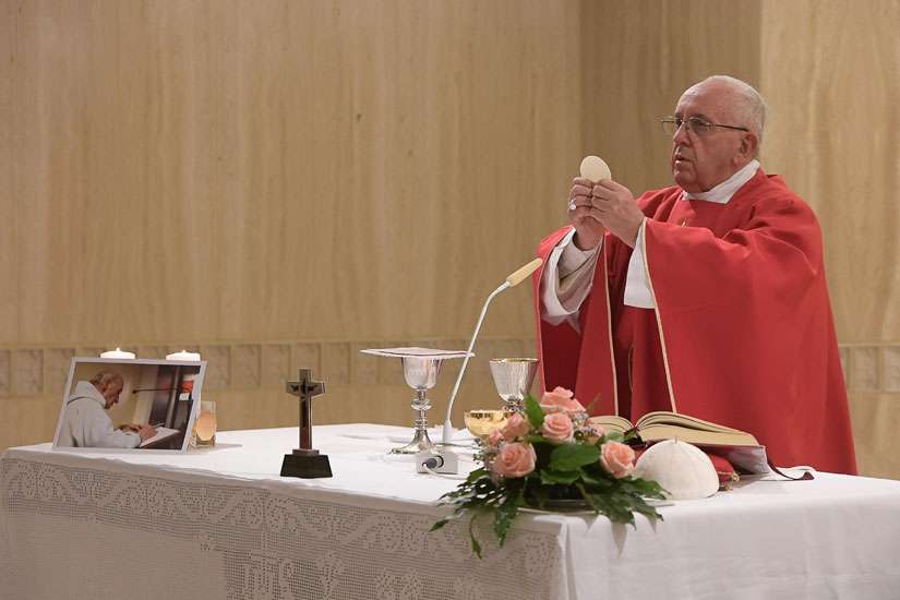 Assassinated French priest joins procession of martyrs, Pope says