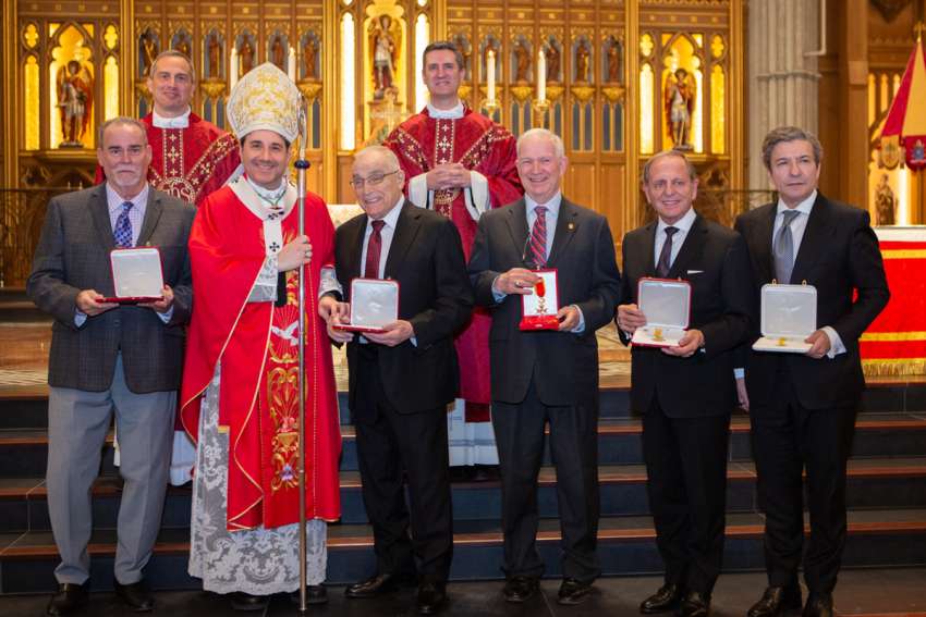 Archbishop Leo bestows Papal Honours on six