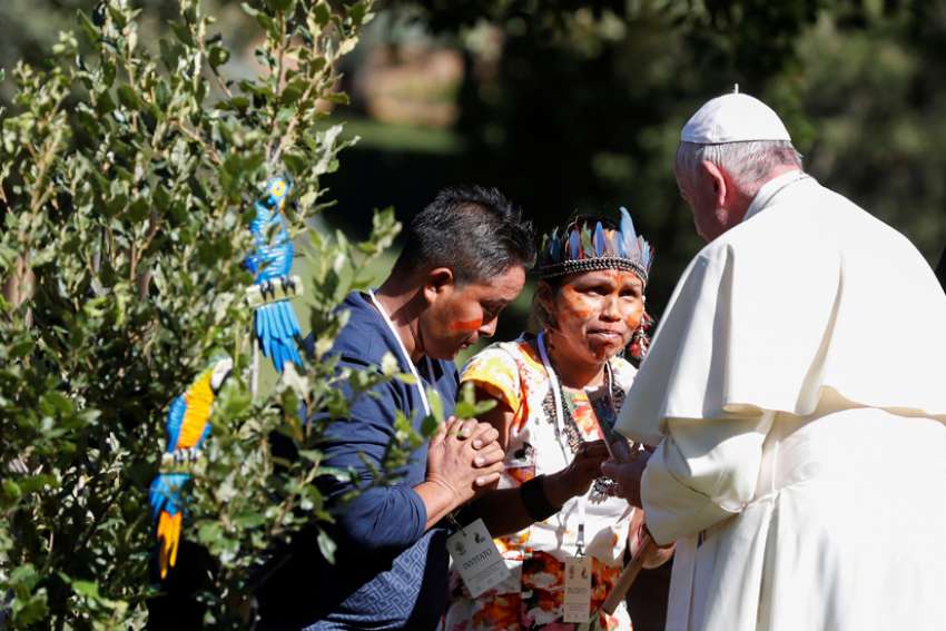 Pope Francis plants tree in Vatican with Amazonians on feast of St. Francis