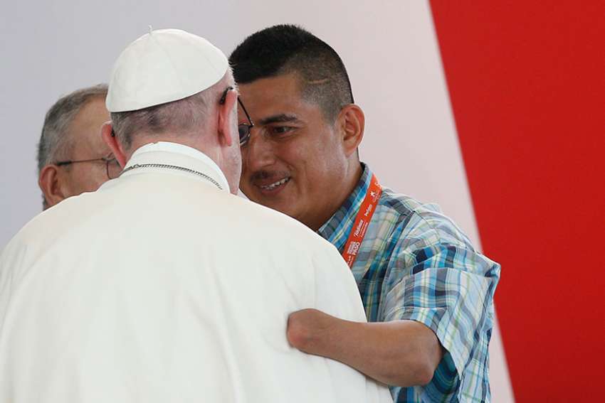 On 'sacred ground' of suffering, Pope prays for reconciliation