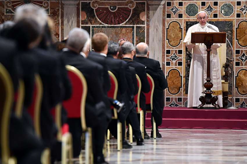 'Nationalistic tendencies' threaten world peace, dialogue, Pope Francis tells diplomats