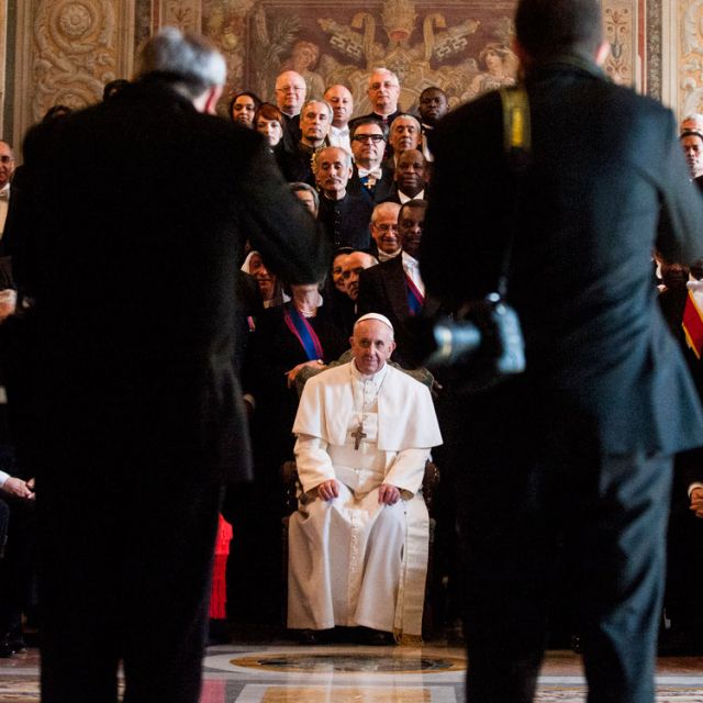 Pope Francis to diplomats: Moral relativism endangers peace 
