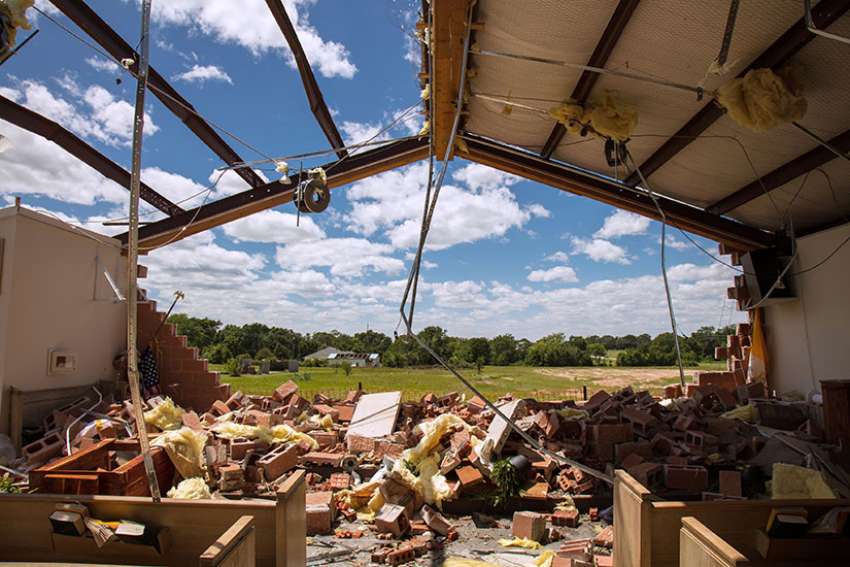 45 people saved from tornado's fury in hallway of Texas church