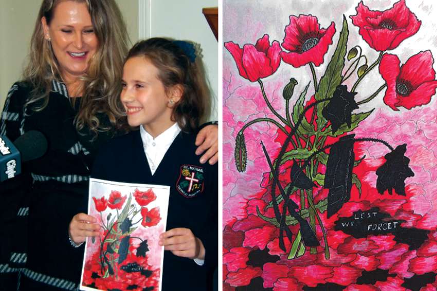 Student’s Remembrance Day poster given a royal reception