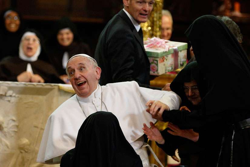 Nuns mob Pope before blood of Naples' patron saint miraculously liquefies