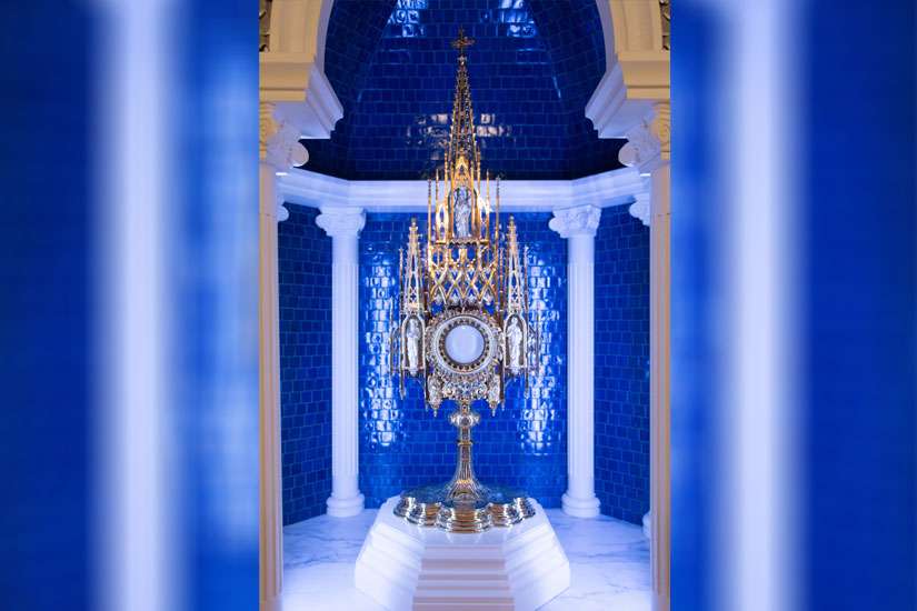 Monstrance fished from reservoir centerpiece of new adoration chapel