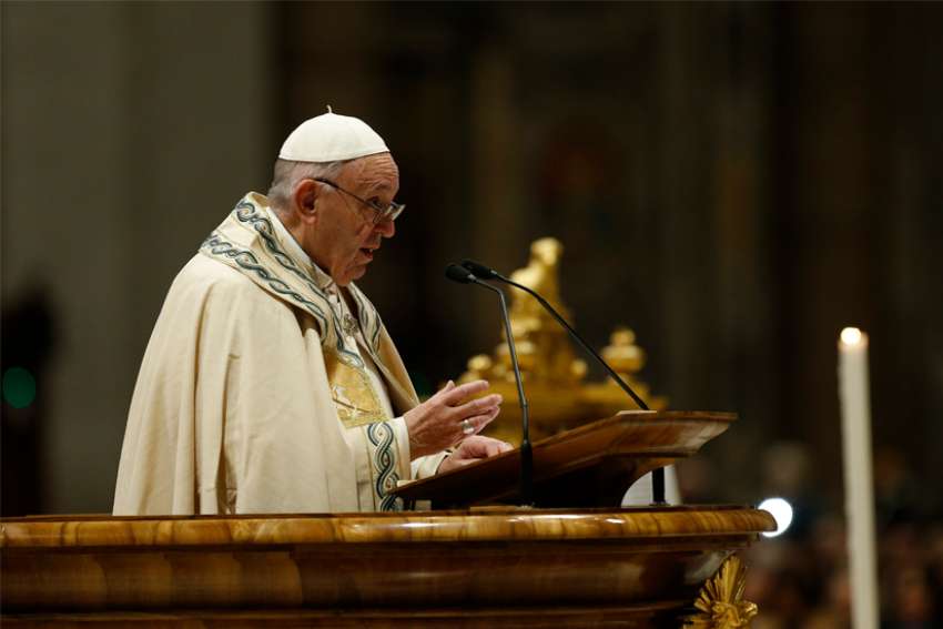 God is at work in the world, Pope Francis says at prayer service closing 2019
