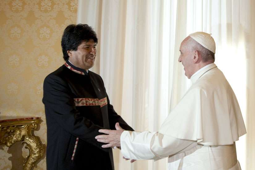 Pope Francis meets with Bolivian president